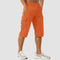 Quick-Dry Cargo Shorts with Multiple Pockets for Men - Orange