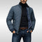 Quilted Bomber Jacket with Fleece Lining for Men - Gray