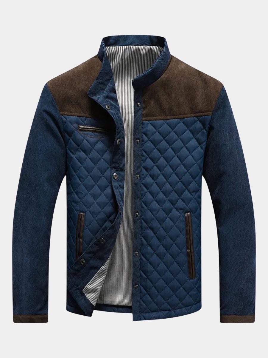 Quilted Colorblock Jacket for Men