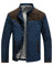 Quilted Colorblock Jacket for Men - Brown