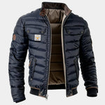Quilted Stand Collar Winter Puffer Jacket for Men