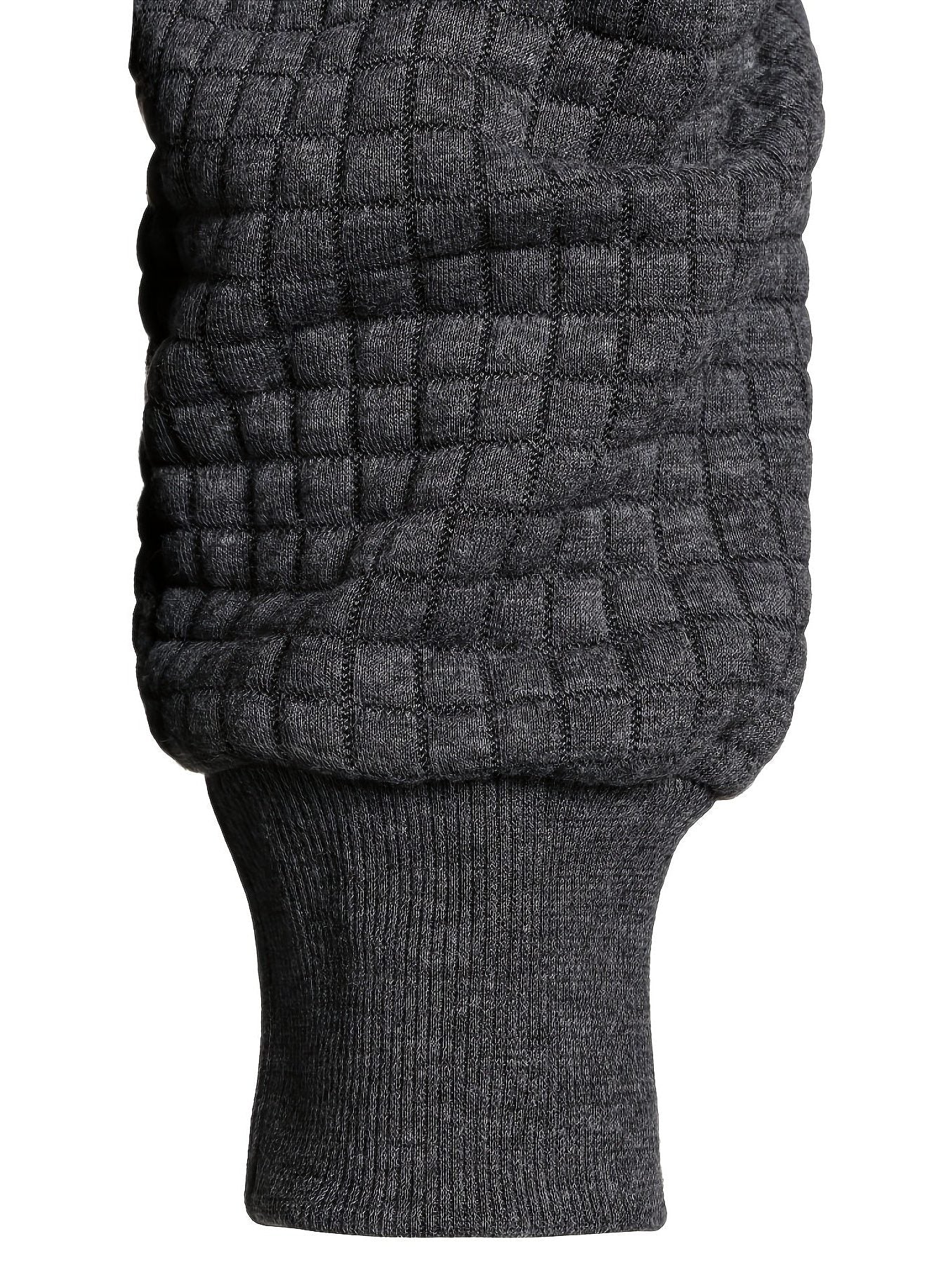 Quilted Zip-Up Jacket with Stand Collar for Men - View 12