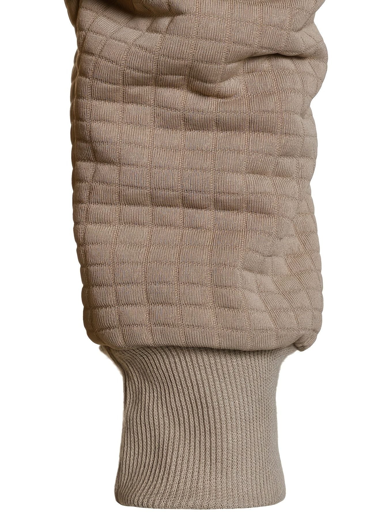 Quilted Zip-Up Jacket with Stand Collar for Men - View 16