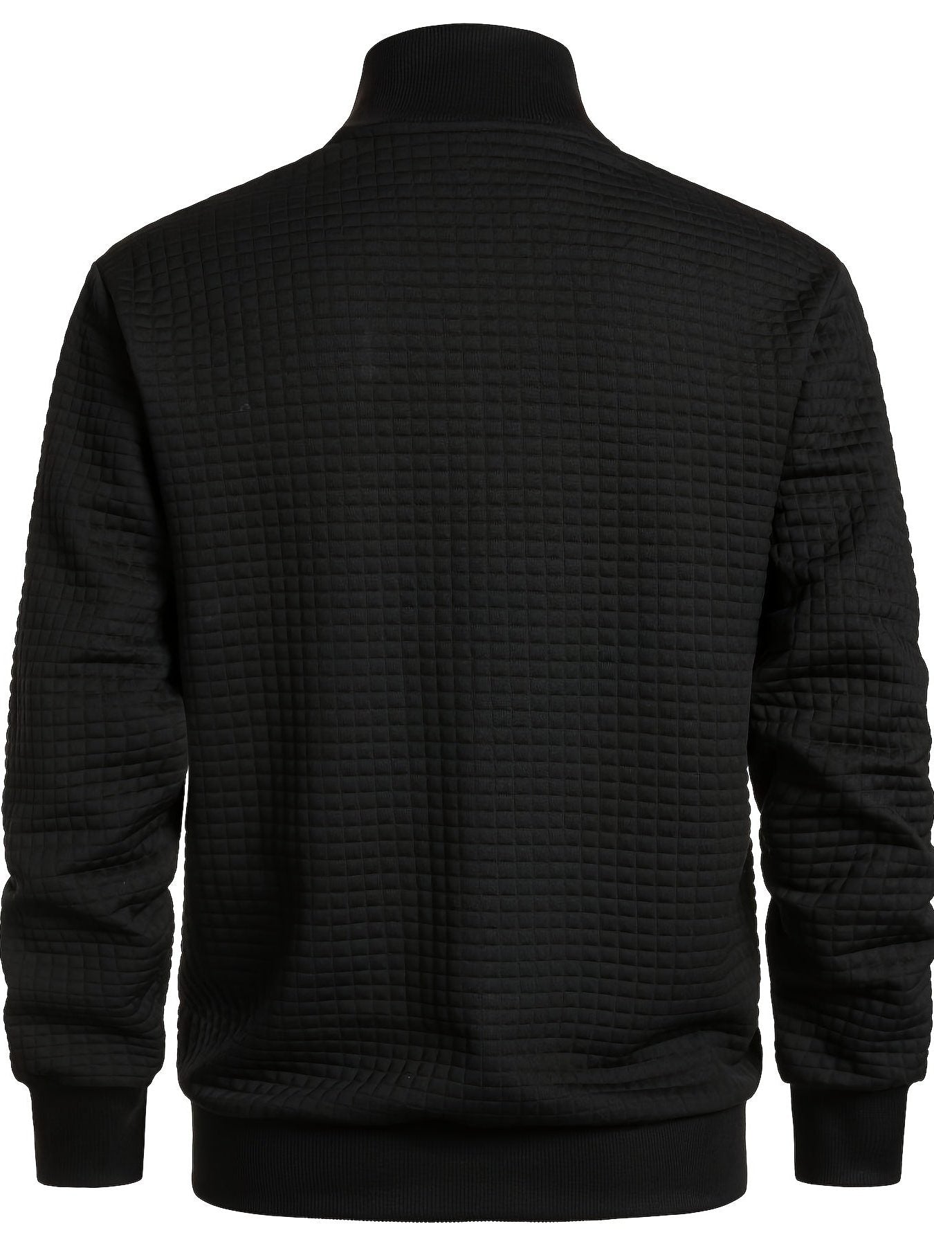 Quilted Zip-Up Jacket with Stand Collar for Men - View 18