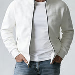 Quilted Zip-Up Jacket with Stand Collar for Men - View 2
