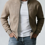 Quilted Zip-Up Jacket with Stand Collar for Men - View 4