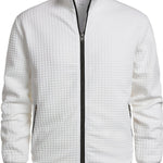 Quilted Zip-Up Jacket with Stand Collar for Men - View 6
