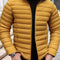 Quilted Zip-Up Puffer Jacket for Men