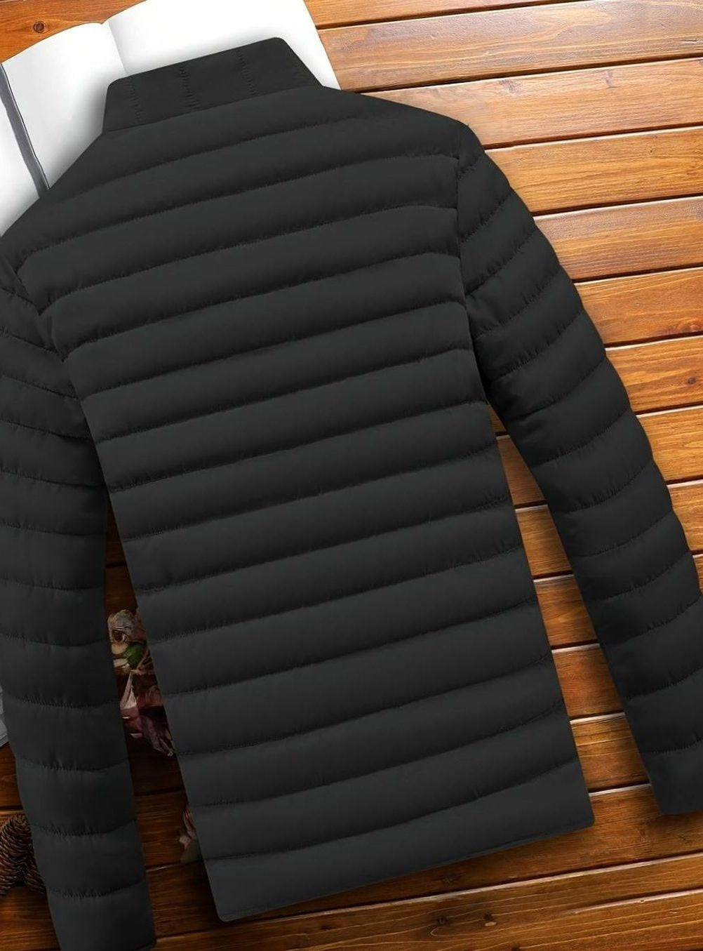 Quilted Zip-Up Puffer Jacket for Men - View 13