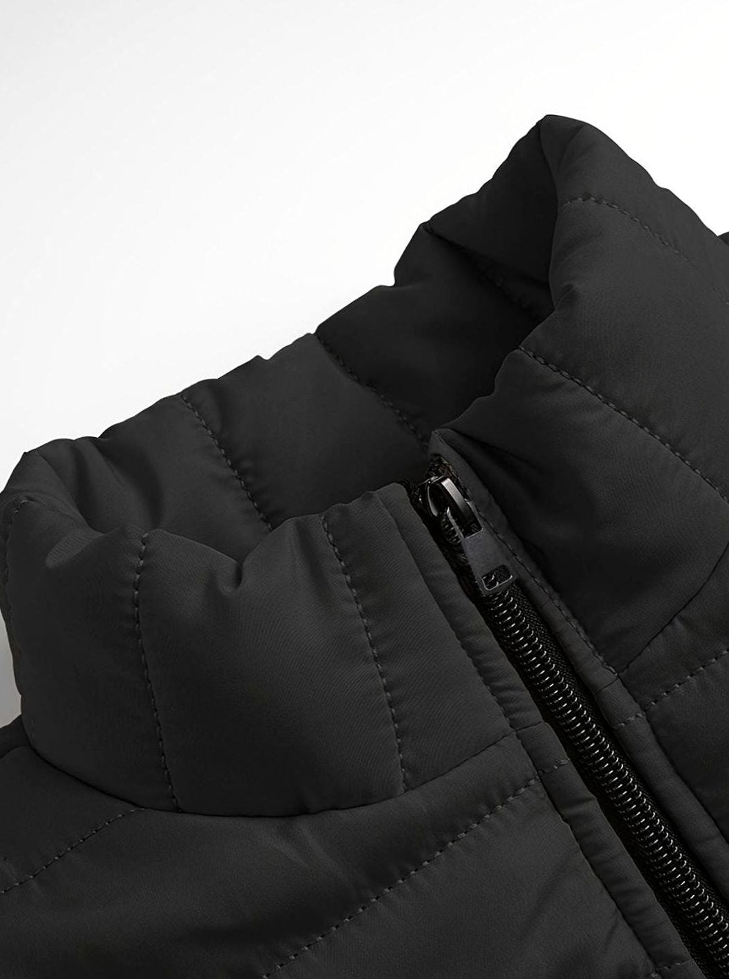 Quilted Zip-Up Puffer Jacket for Men - View 14