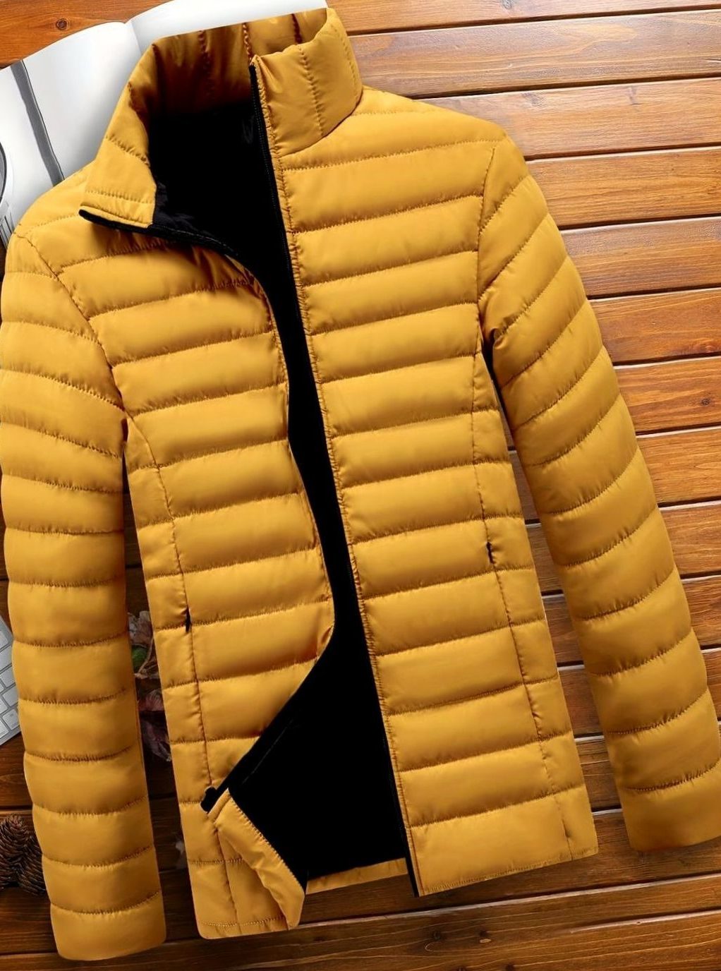 Quilted Zip-Up Puffer Jacket for Men - View 2