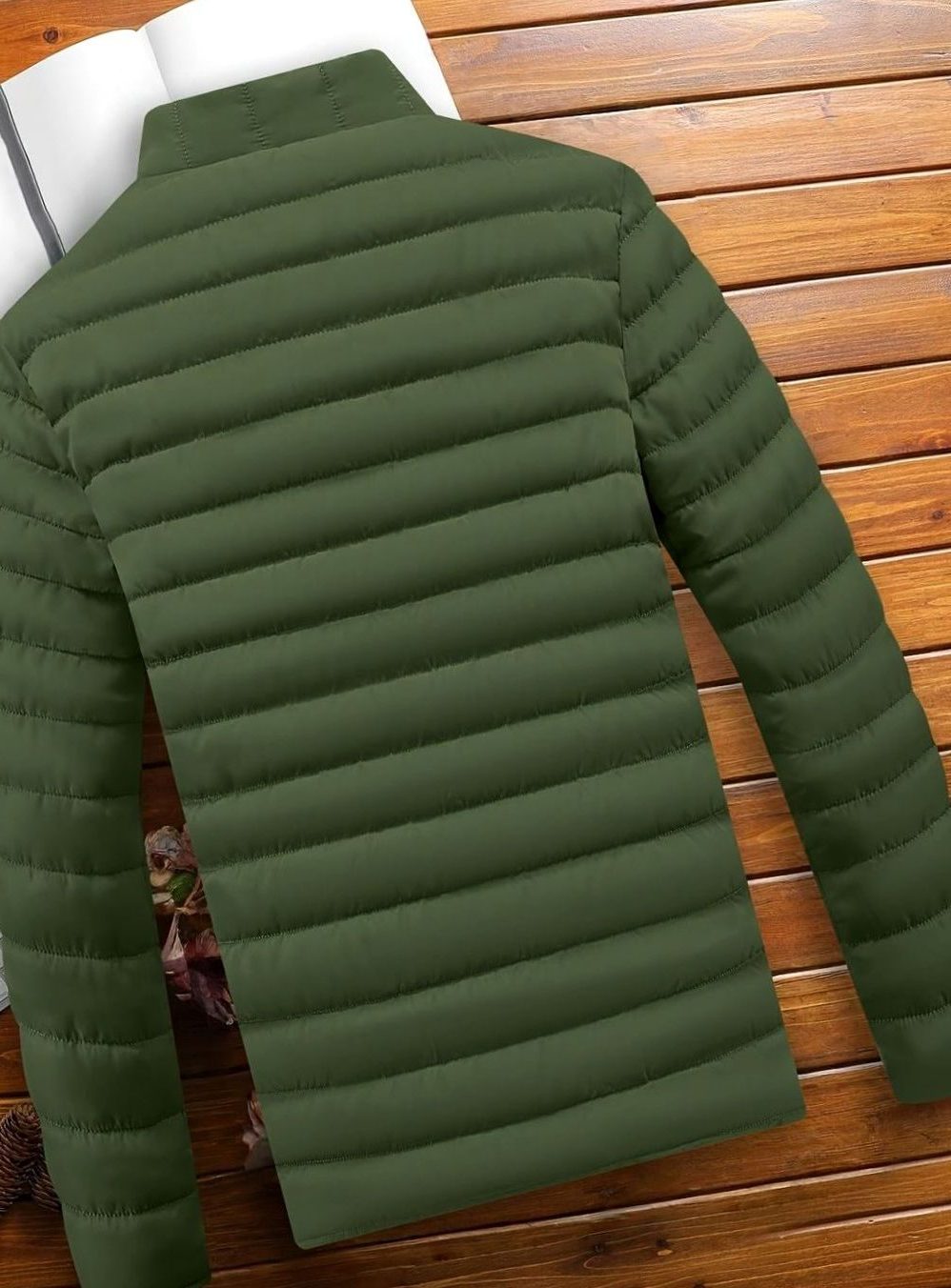 Quilted Zip-Up Puffer Jacket for Men - View 23