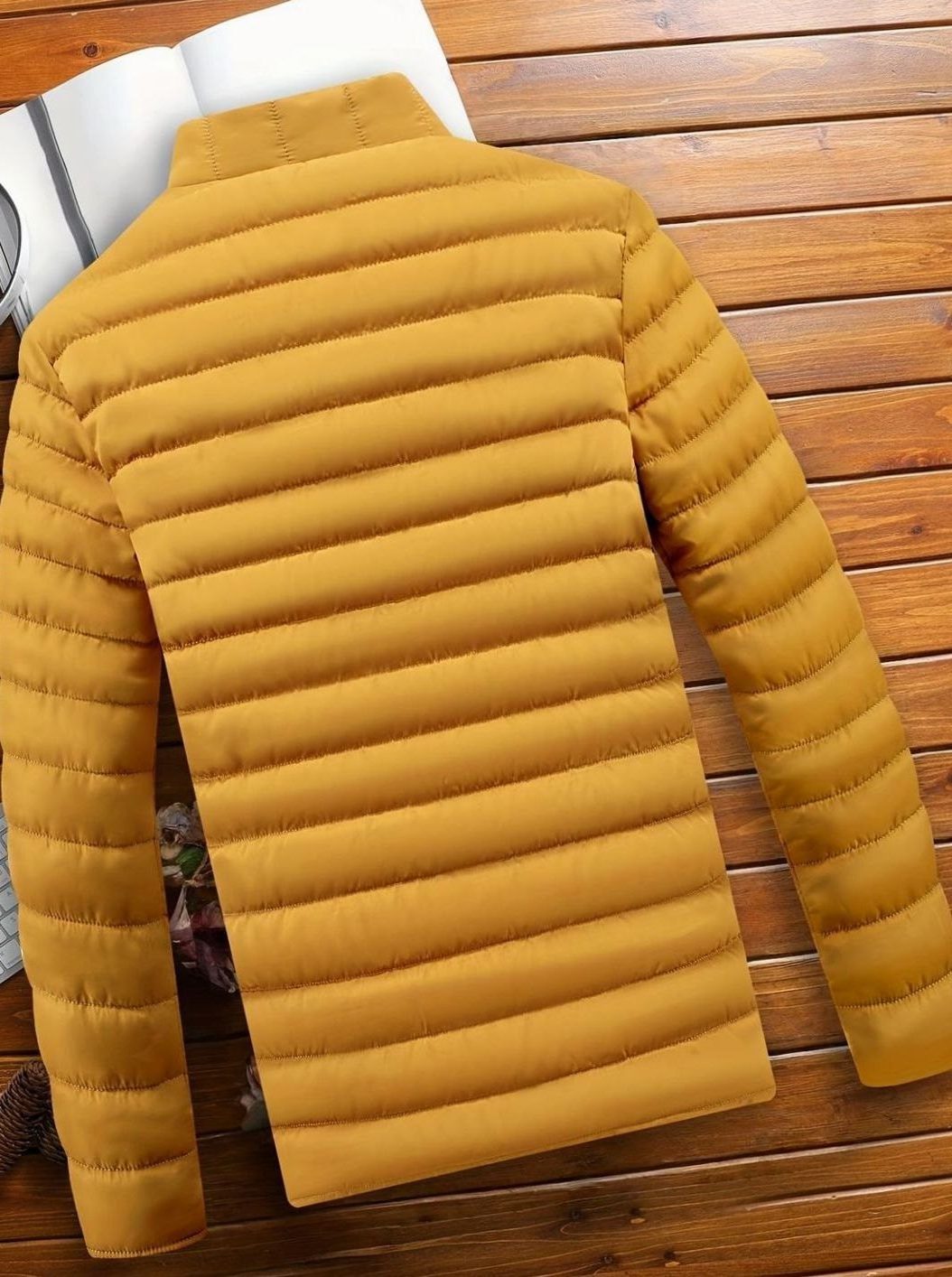 Quilted Zip-Up Puffer Jacket for Men - View 3