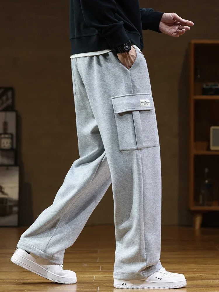 Relaxed Fit Cargo Sweatpants for Men