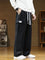 Relaxed Fit Cargo Sweatpants for Men - Black
