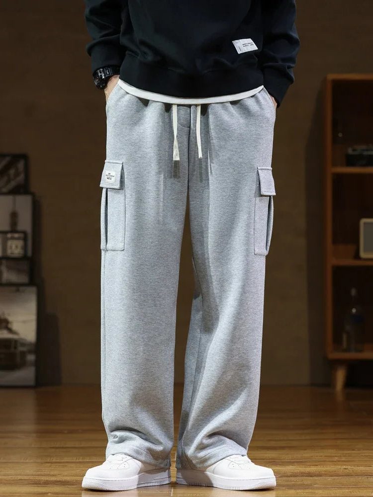 Relaxed Fit Cargo Sweatpants for Men - View 2