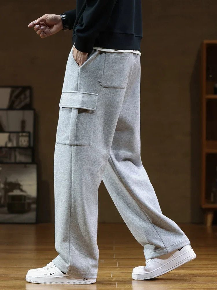 Relaxed Fit Cargo Sweatpants for Men - View 3