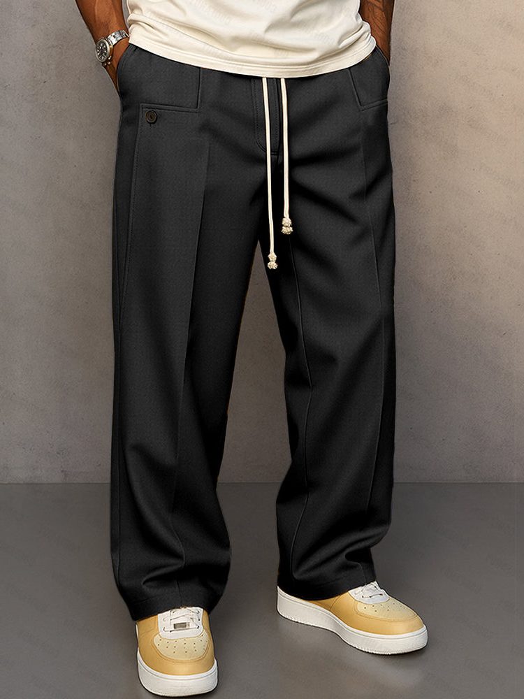 Relaxed Fit Jogger Pants for Men - Black