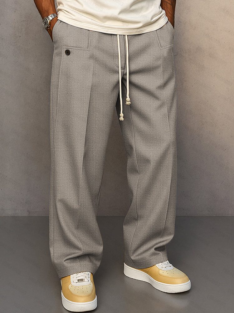 Relaxed Fit Jogger Pants for Men - Light Gray