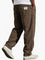 Ribbed Corduroy Straight Leg Trousers for Men - Brown