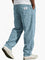 Ribbed Corduroy Straight Leg Trousers for Men - Light Blue