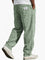 Ribbed Corduroy Straight Leg Trousers for Men - Light Green