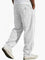 Ribbed Corduroy Straight Leg Trousers for Men - White