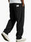 Ribbed Corduroy Straight Leg Trousers for Men - Black