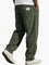 Ribbed Corduroy Straight Leg Trousers for Men - Green