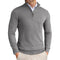 Slim Fit Ribbed Half-Zip Sweater with Stand Collar for Men