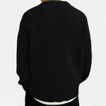 Ribbed Knit Crew Neck Pullover for Men - View 10