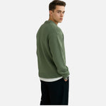 Ribbed Knit Crew Neck Pullover for Men - View 3