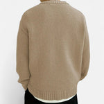 Ribbed Knit Crew Neck Pullover for Men - View 7