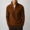 Ribbed Knit Merino Wool Turtleneck Sweater for Men