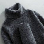 Brushed Knit Turtleneck Sweater for Men
