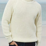 Ribbed Knit Winter Turtleneck Sweater for Men - View 2