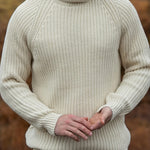 Ribbed Knit Winter Turtleneck Sweater for Men - View 4