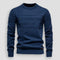 Ribbed Panel Crew Neck Sweater for Men - Blue