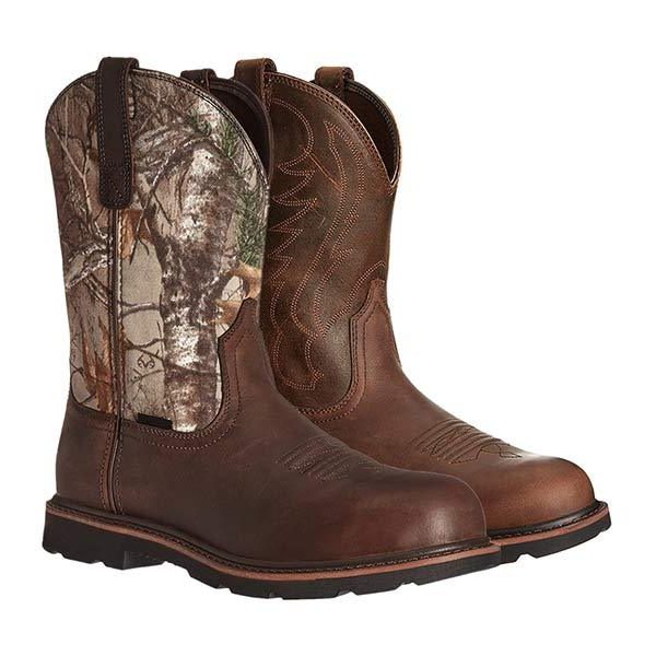 Round Toe Mid Calf Cowboy Boots for Men - View 9