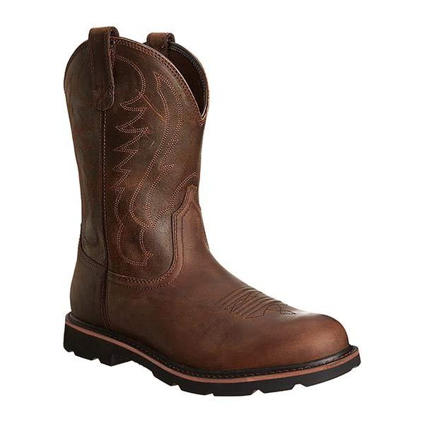 Round Toe Mid Calf Cowboy Boots for Men - View 11