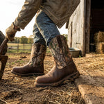 Round Toe Mid Calf Cowboy Boots for Men - View 3