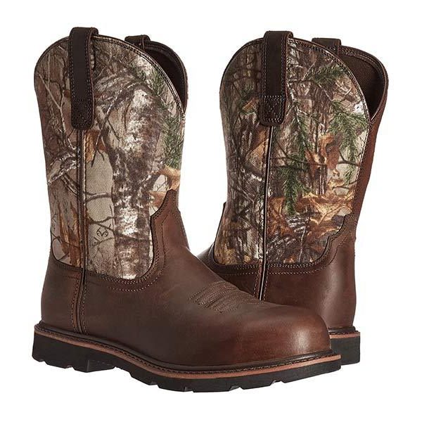 Round Toe Mid Calf Cowboy Boots for Men - View 6