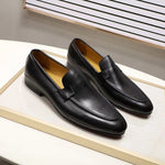 Round Toe Slip-On Formal Leather Loafer Shoes for Men - View 6