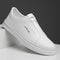 Round Toe Slip-On Sneakers for Men - White