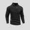 Shawl Collar Basketweave Knit Sweater with Buttons for Men