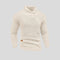 Shawl Collar Basketweave Knit Sweater with Buttons for Men - Cream