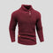 Shawl Collar Basketweave Knit Sweater with Buttons for Men - Red