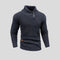 Shawl Collar Basketweave Knit Sweater with Buttons for Men - Carbon