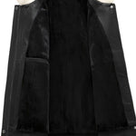 Sherpa Collar Faux Leather Bomber Jacket for Men - View 6