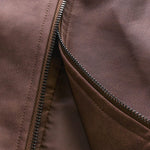 Shirt Collar Zip-Up Leather Jacket for Men - View 7